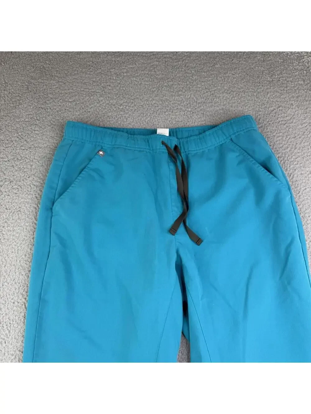FIGS Zamora Cargo Jogger Scrub Pants Teal Blue Size Large Women’s Scrubs - Picture 8 of 13